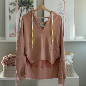 Saturday/Sunday by Anthropologie V-Neck Hoodie (Size L)